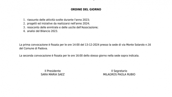 CONVOCAZIONE ASSEMBLEA SOCI 2023